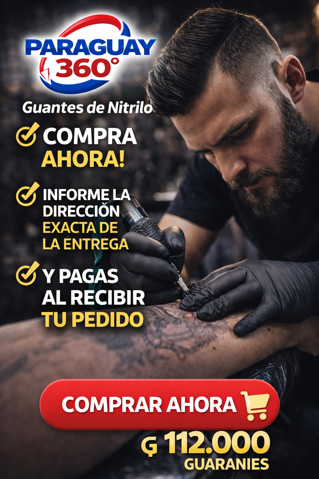 Guantes De Nitrilo Negro Sin Polvo 100 PIEZAS
