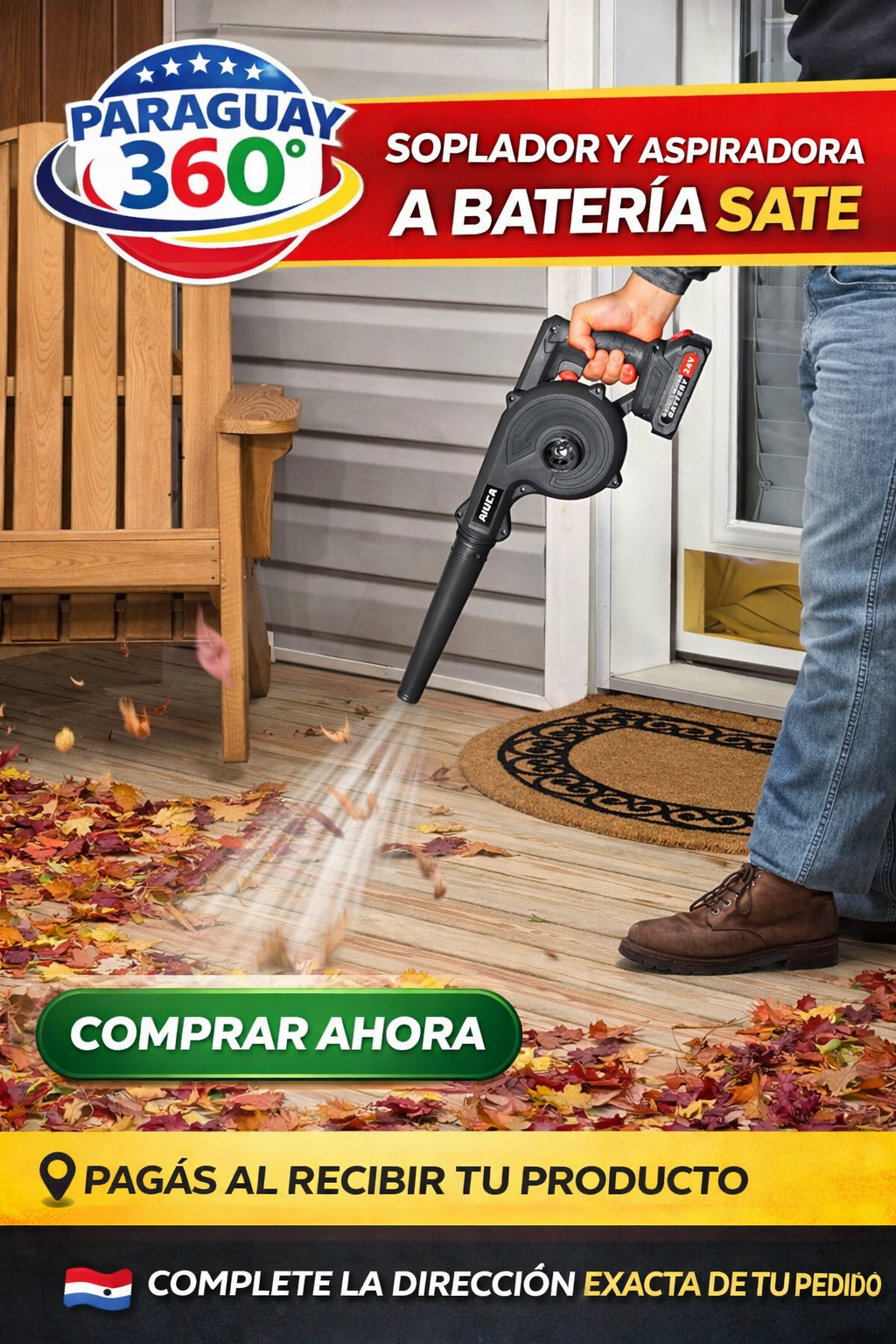 Soplador Y Aspiradora A Bateria Sate
