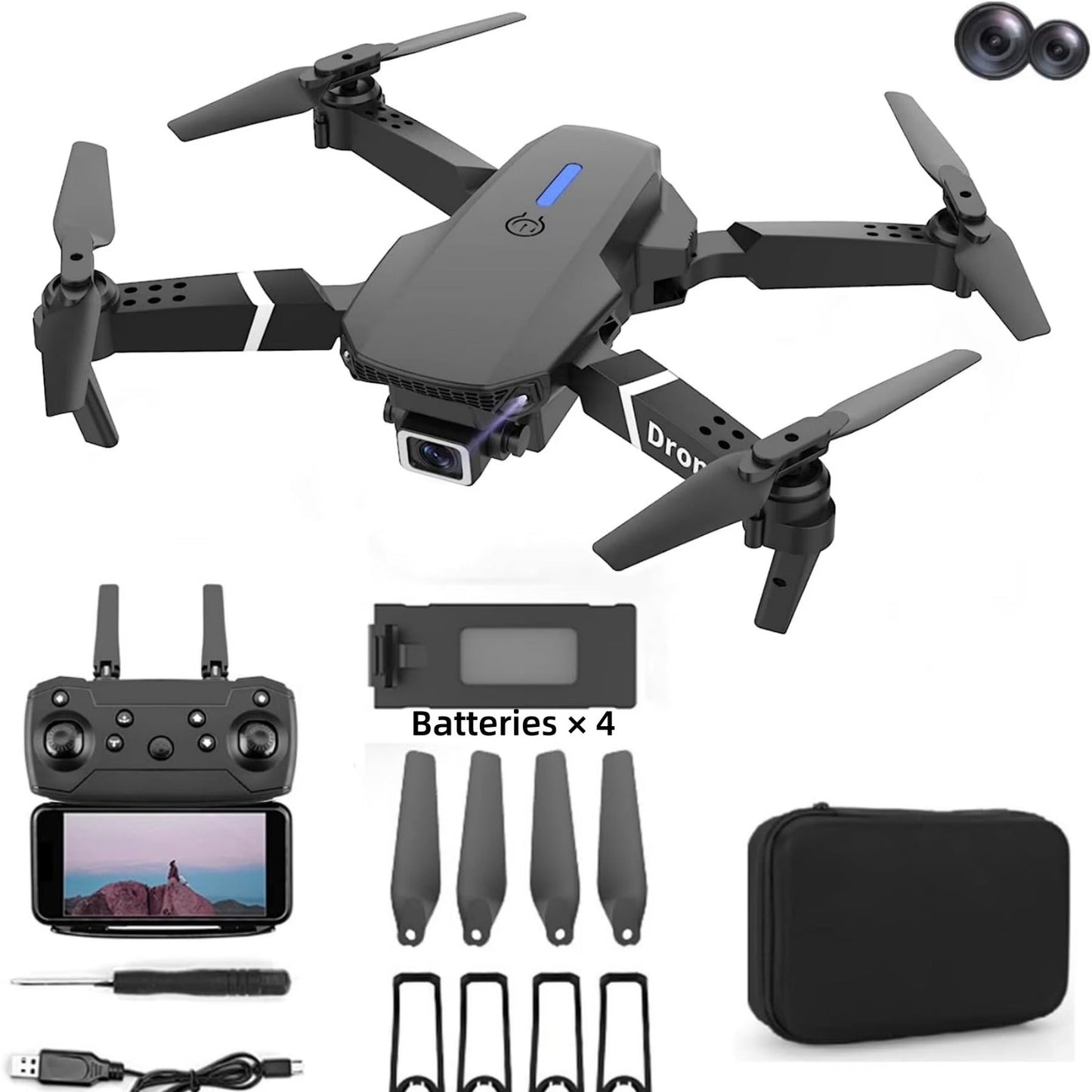 Dron E88 DOBLE CÁMARA