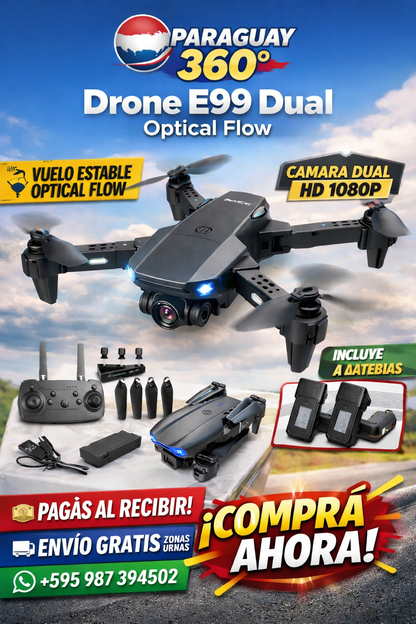 Drone E99 Dual Optical Flow con Cámara HD y Doble Batería