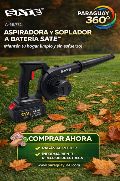 Soplador Y Aspiradora A Bateria Sate