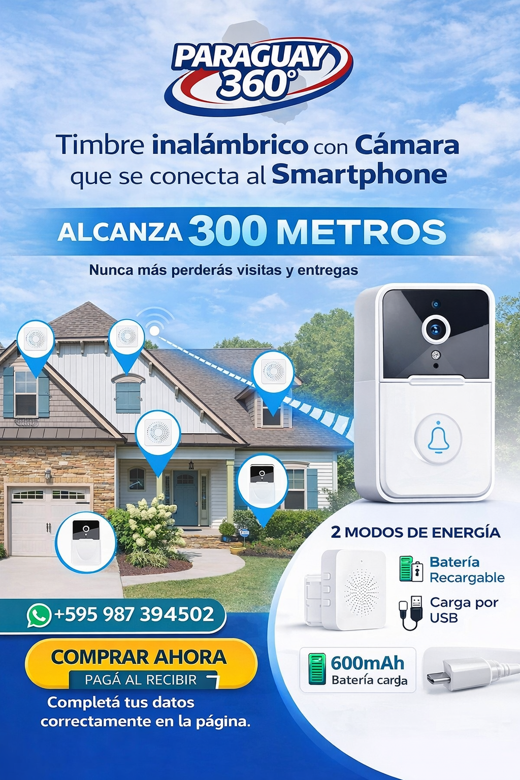 Timbre Inalambrico Con Camara
