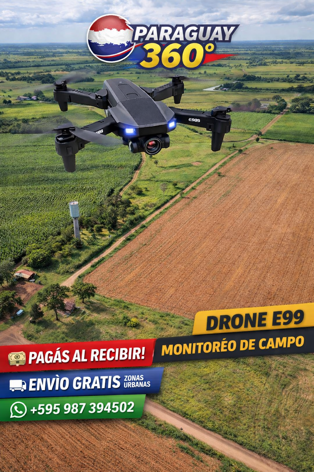 Drone E99 Dual Optical Flow con Cámara HD y Doble Batería